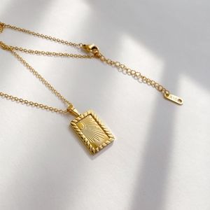 Gold Filled Sunburst Necklace